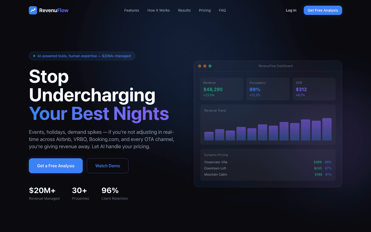 RevenuFlow landing page